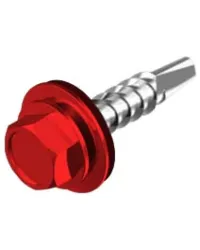 Саморез шестигранная головка по дереву RAL 1015 4,8*35