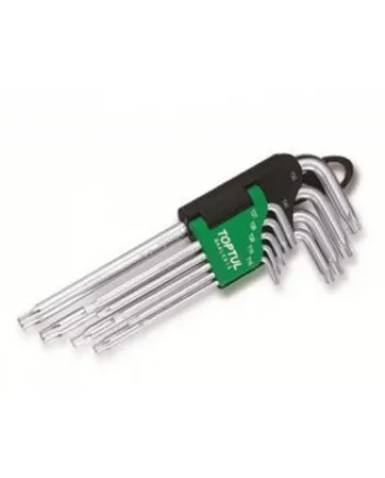 Набір Г-подіб. ключів TORX T10-T50 9од. довгих з отворами (GAAL0919) Toptul Набір Г-подіб. ключів TORX T10-T50 9од. довгих з отворами (GAAL0919) Toptul