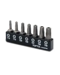 Набір біт 1/4" 7од. (Torx: T10-T40 з отвором) Toptul