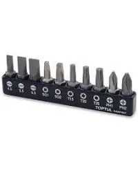 Набір біт 1/4" 10од. (PH,SL,Torx,SQ) Toptul