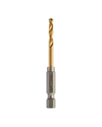 Свердло 3,5 мм Milwaukee RedHEX HSS-G TiN Свердло 3,5 мм Milwaukee RedHEX HSS-G TiN