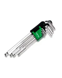 Набір Г-подіб. шестигр. 1/16"-3/8" 9 од. дюймових з кулею Toptul