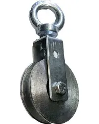 Блок 80 мм одинарный стальной ролик