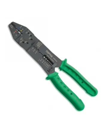 Клещі для обтиску клем та зняття ізоляції посилені Топтул Клещі для обтиску клем та зняття ізоляції посилені Топтул