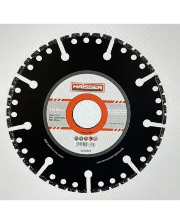 Диск алмазний MULTIPURPOSE PROFESSIONAL 125x1.2x3x22.23 HAISSER Диск алмазний MULTIPURPOSE PROFESSIONAL 125x1.2x3x22.23 HAISSER